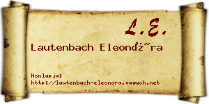 Lautenbach Eleonóra névjegykártya
